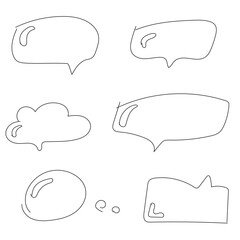 set of comic speech bubbles