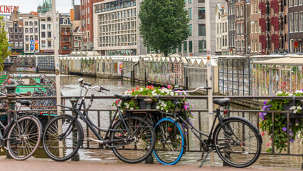 Dutch architecture in Amsterdam in Holland on june 12th 2025