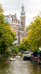 Dutch architecture in Amsterdam in Holland on june 12th 2025