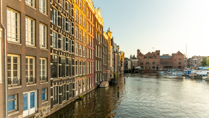 Dutch architecture in Amsterdam in Holland on june 12th 2025