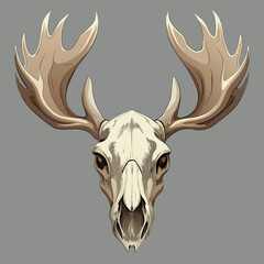 a-detailed--close-up--studio-photograph-of-a-moose silhouette .eps