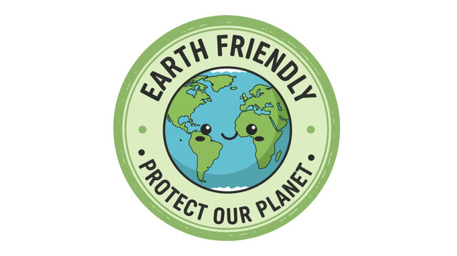 Earth Friendly Globe Illustration for Environmental Awareness