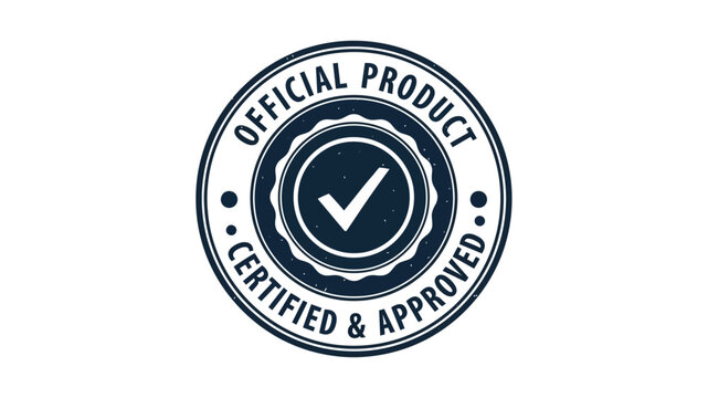 Official Product Certified and Approved Seal Illustration