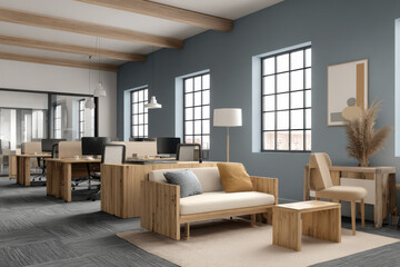 modern office space designed for diverse personality types and collaborative thinking featuring flexible layouts