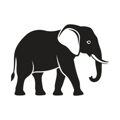 Fototapeta premium Vector art of silhouette of an elephant walking