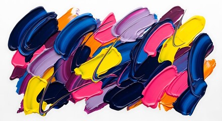 Fototapeta premium Abstract Expressionist Brushstrokes Vibrant Color Palette