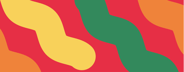 Creative concept of summer bright and juicy banner. Modern abstract art design with wavy shapes. Templates for celebration, ads, branding, card, cover, label, poster, sales	