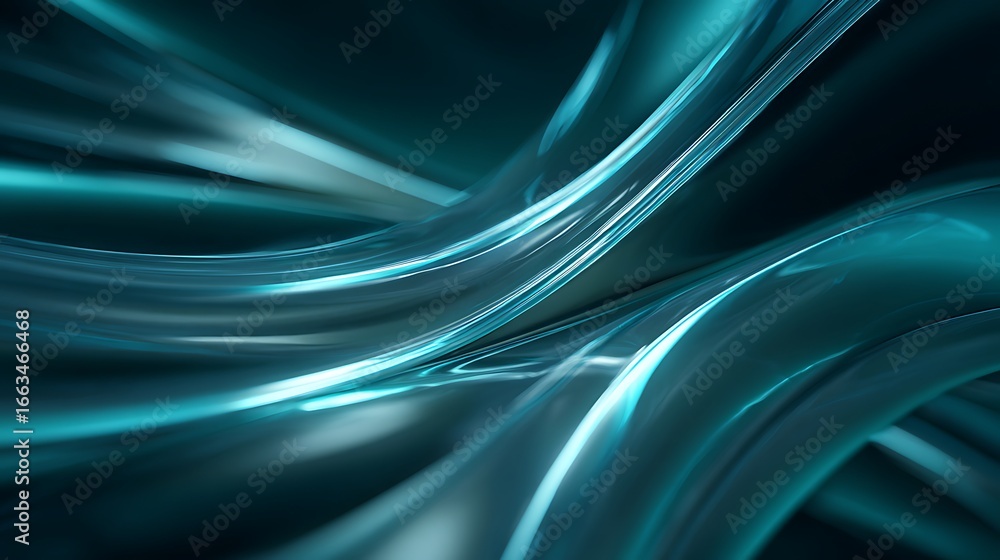 Poster abstract flowing lines create a mesmerizing display of light and color