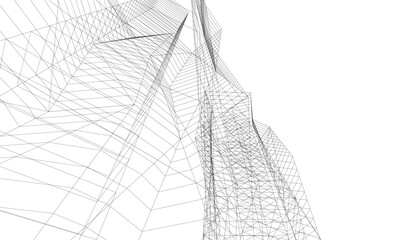 architecture building vector 3d illustration