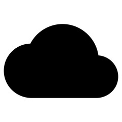 Cloud glyph style vector illustration