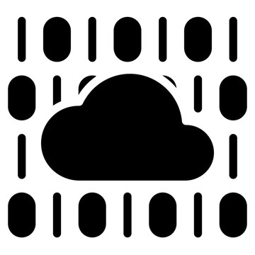 Encripted  glyph style vector illustration