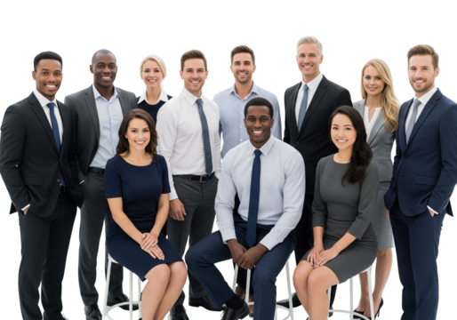 Diverse Corporate Team in Professional Attire