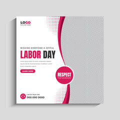 Labor Day Celebration Social Media Instagram Post Template
