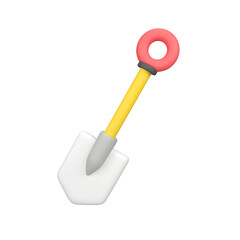 Shovel isolated 3d render icon illustration
