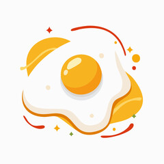Fried Egg Illustration Design