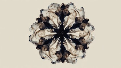 Abstract Smoke Cloud Mandala Design