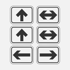 Collection of directional arrow icons and symbols for navigation new design	
