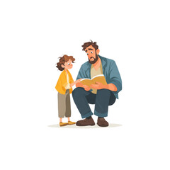 Father and Son Sharing a Book A Moment of Connection and Learning