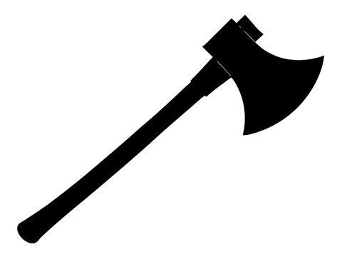 black axe on white background clip art preview