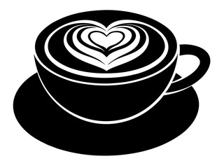 coffee surface silhouette vector,Coffee cup vector icon