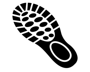 shoes sole print  black silhouette vector illustration,Footprint pattern vector 