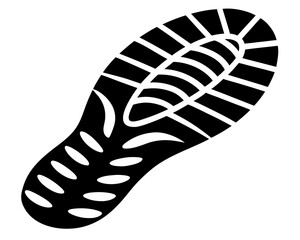 shoes sole print  black silhouette vector illustration,Footprint pattern vector 