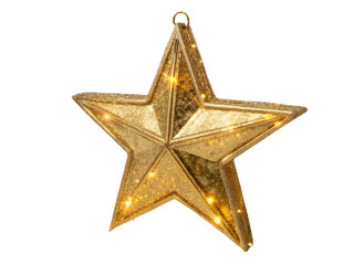 Fototapeta premium golden star isolated on white background or transparent background 