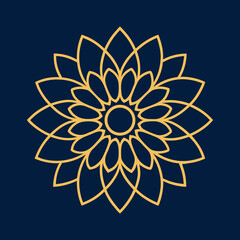 mandala vector illustration of a flower