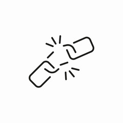 broken link icon sign vector