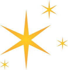 Sparkle Star Icon -. Shine Symbol, Twinkle stars icons. Shining stars collection. Different star shapes. Vector Illustration !