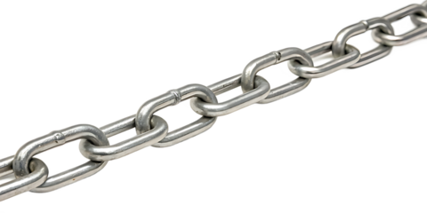 Isolated Metal Chain Against Black Backdrop Symbolizing Strength Security and Connection Conceptual Image for Industrial Themes and Interlocking Elements