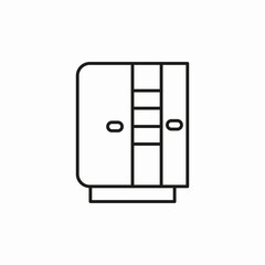 wardrobe cabinet icon sign vector