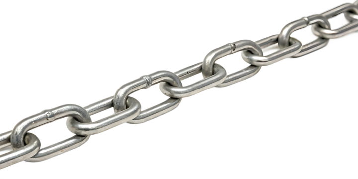 Isolated Metal Chain Against Black Backdrop Symbolizing Strength Security and Connection Conceptual Image for Industrial Themes and Interlocking Elements