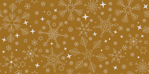 seamless Christmas card with snowflakes
