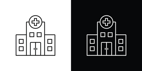 Hospital building icon