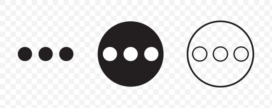 More, three dots, settings filled icon in transparent background, basic app and web UI bold line icon, EPS10.