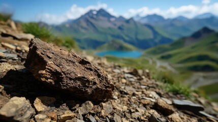 Close Up Of Rugged Mountain Rocks