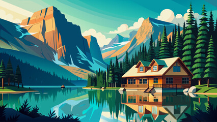 Emerald Lake Lodge is the only property on secluded Emerald Lake,surrounded by breathtaking Rocky Mountains,Yoho National Park,