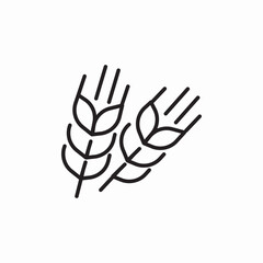 barley millet icon sign vector