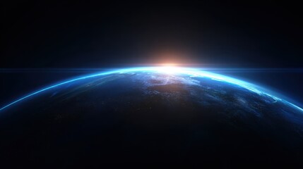 The stunning view of Earth during sunrise from space