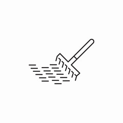 garden rake icon sign vector