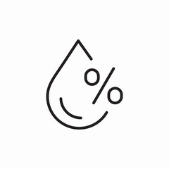humidity percent icon sign vector