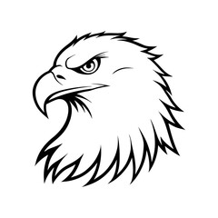 eagle head line art vector