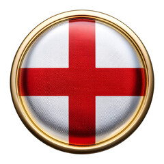 Obraz premium イングランドの国旗のブローチ。白背景。(England flag brooch on white background.) 
