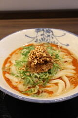 Dandan udon noodles in Tokyo, Japan