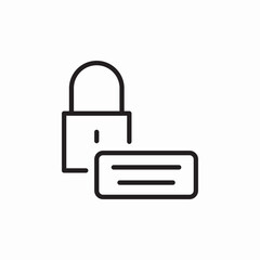 lock message icon sign vector