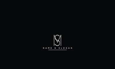MS, SM, M, S Abstract Letters Logo Monogram