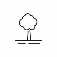 single tree icon sign vector