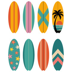 Collection of surfboards
