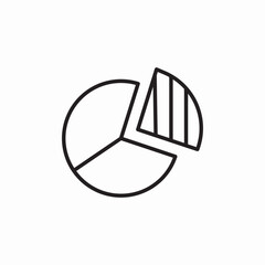 statistics pie icon sign vector